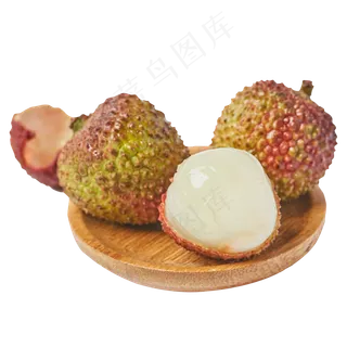 拨开的荔枝免抠图