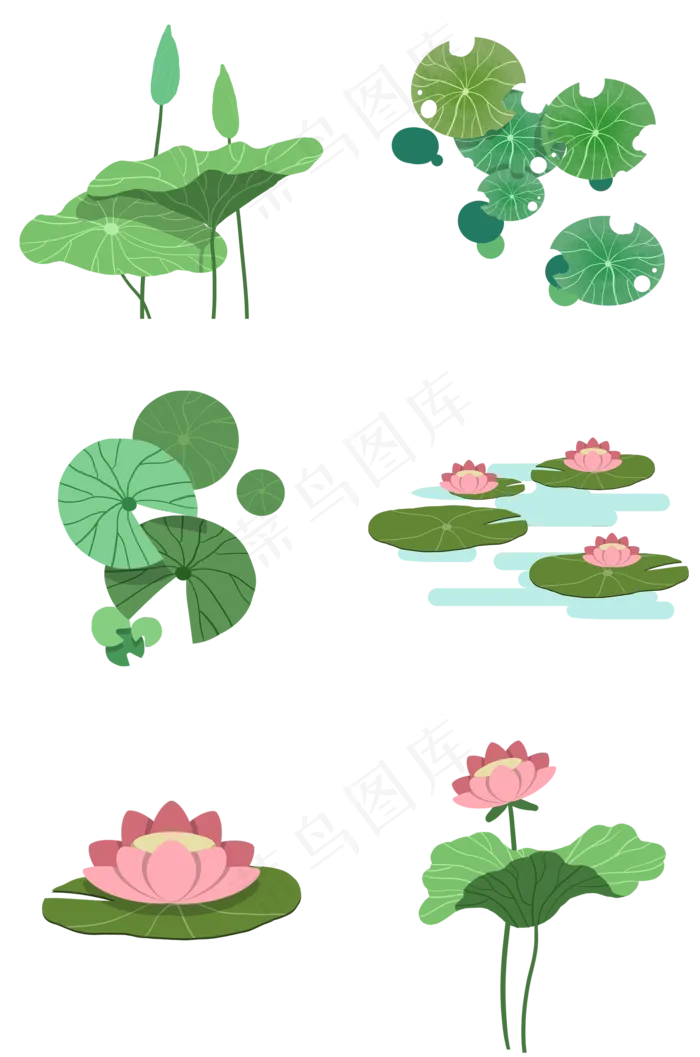 荷花荷叶(2000X3020(DPI:300))psd模版下载