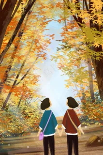 情侣夏日温馨一起看海风景