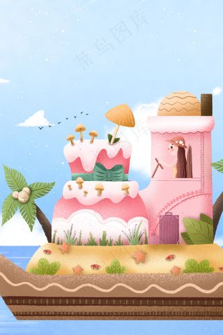 夏日毕业旅行小女孩梦幻