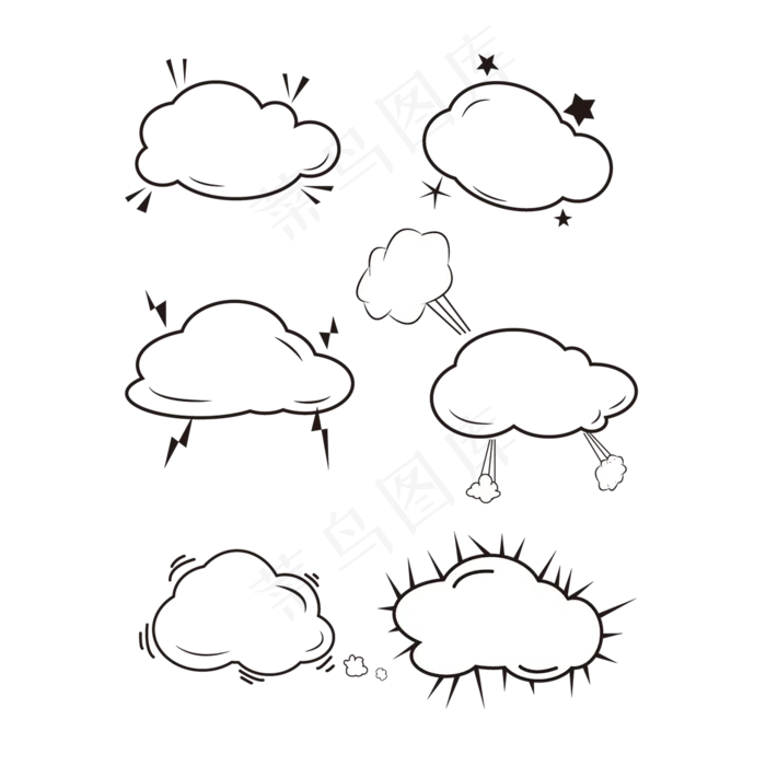 矢量线爆炸云可以是商业元素3,免抠元素(1200*1200px 72dpi )ai矢量模版下载