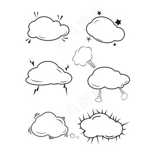 矢量线爆炸云可以是商业元素3,免抠元素
