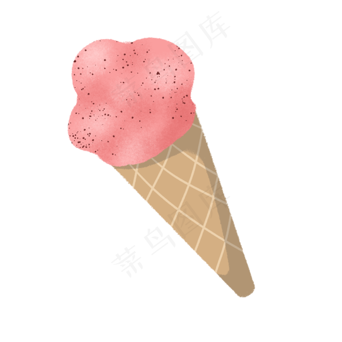 草莓味的冰激淋(2000X2000(DPI:300))psd模版下载