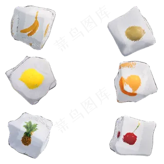 创意水果冰块套图png图