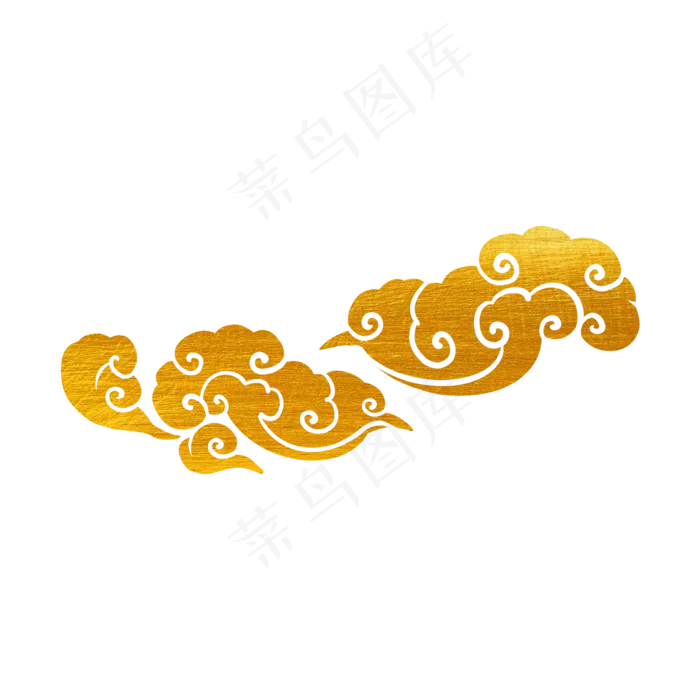 2019年剪纸烫金春节可爱祥云,免抠元素(2048X2048(DPI:132))psd模版下载