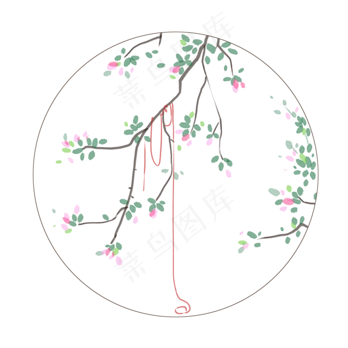 植物二十四节气春分,免抠元素(2000X2000(DPI:300))psd模版下载