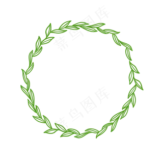 手绘边框绿植装饰藤曼