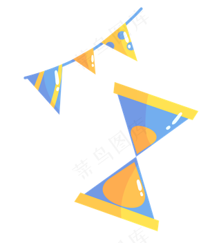 高考沙漏和彩旗