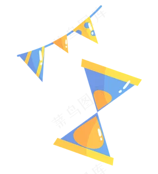 高考沙漏和彩旗