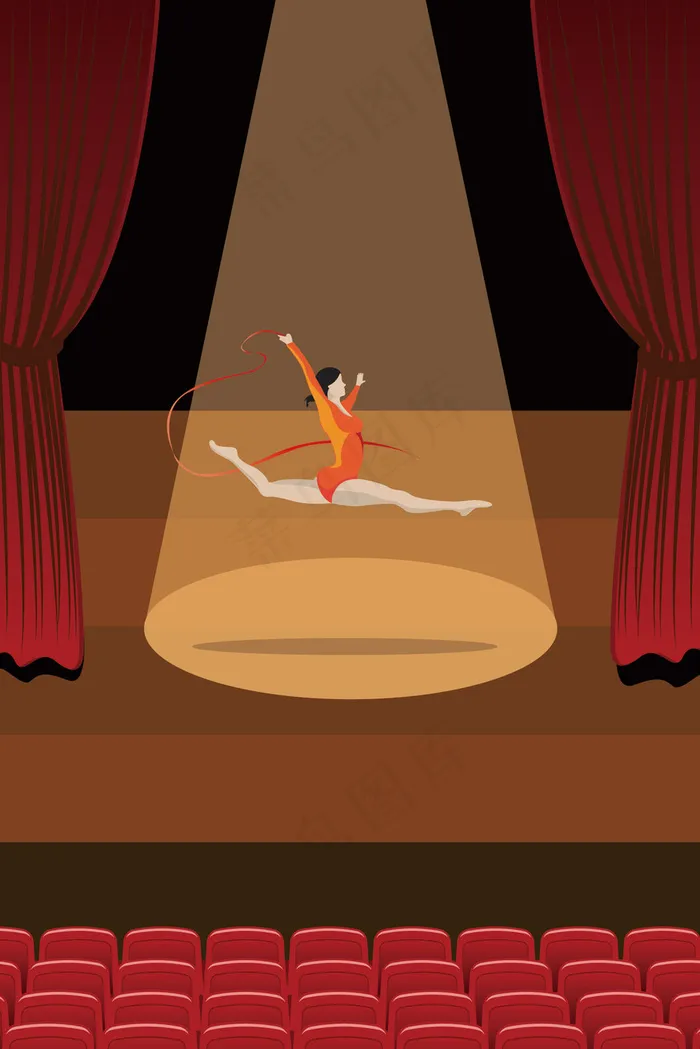 梦想励志之没有观众的舞台(3545*5315px 300 dpi )ai矢量模版下载