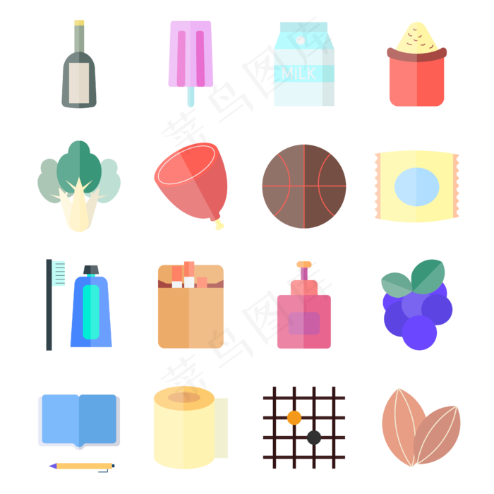 超市分类图标(2000X2000(DPI:300))ai矢量模版下载