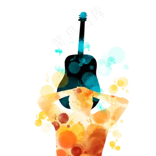 开学季吉他社团招新剪影,免抠元素