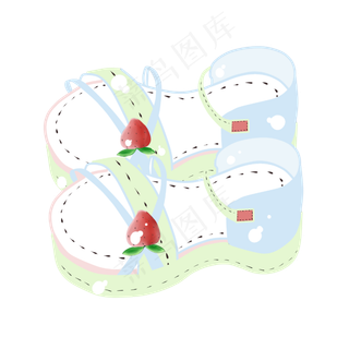 水果桃子装饰插图