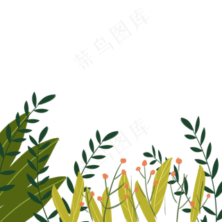 春天绿色小草小花