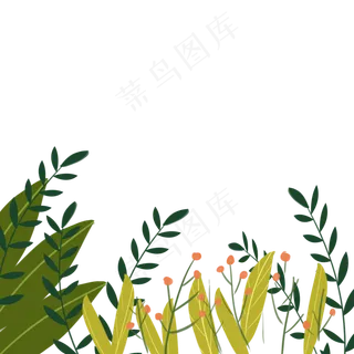 春天绿色小草小花