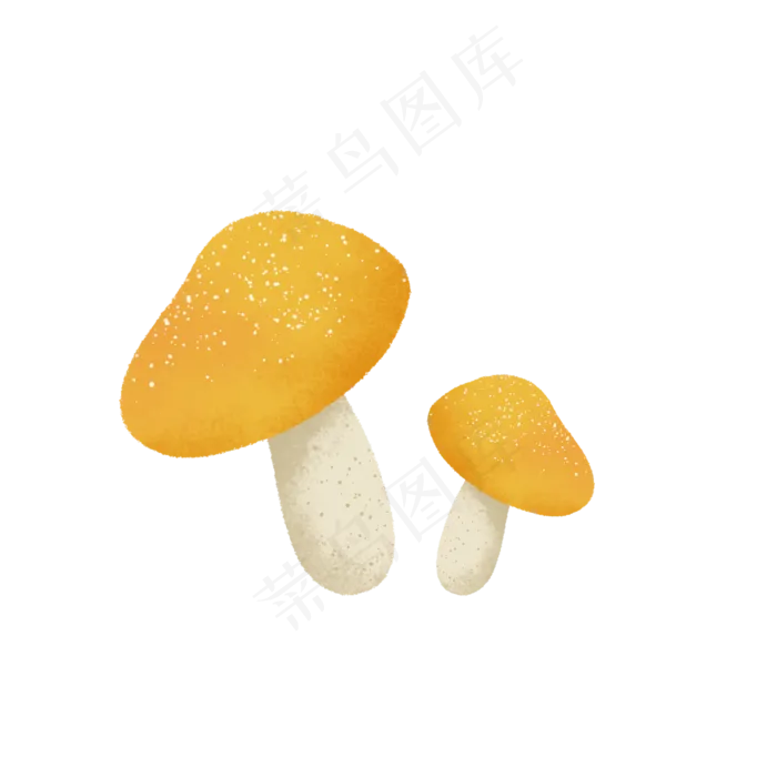 黄色的蘑菇(2000X2000(DPI:300))psd模版下载
