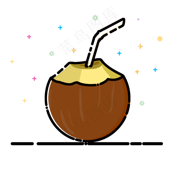 夏季咖色椰子(3500X3500(DPI:300))psd模版下载