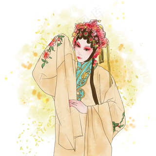 京剧扮相青衣花旦,免抠元素