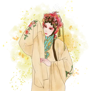 京剧扮相青衣花旦,免抠元素