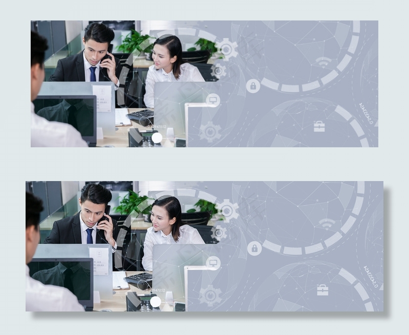 科技商务人士办公背景