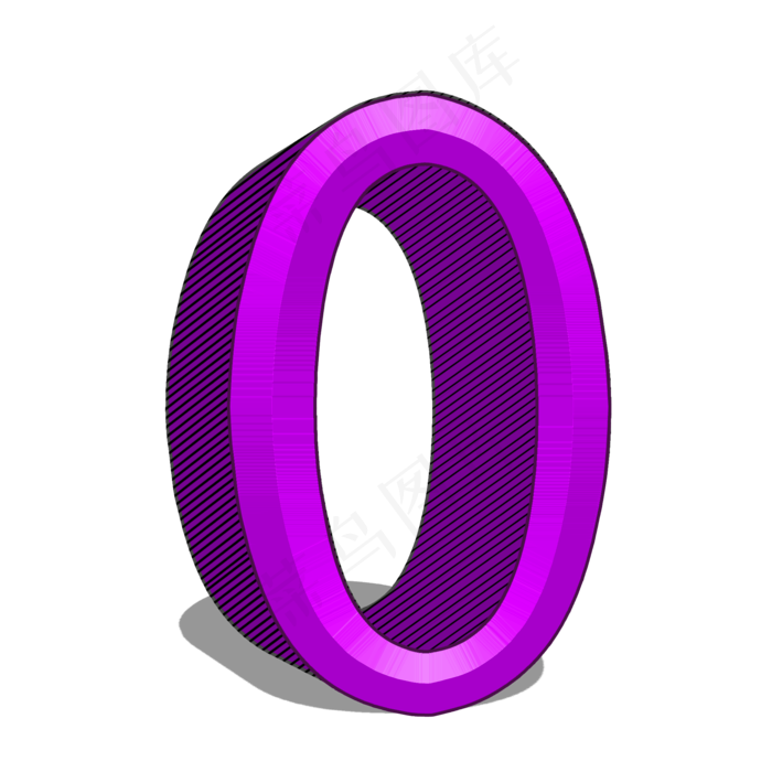 卡通立体浮雕数字0(2000X2000(DPI:300))psd模版下载