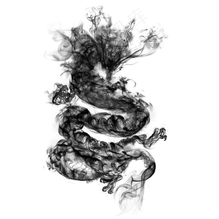 东方水墨龙国画素材,免抠元素