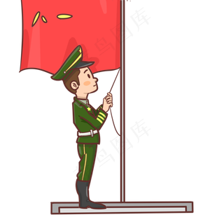 八一建军节升旗军人