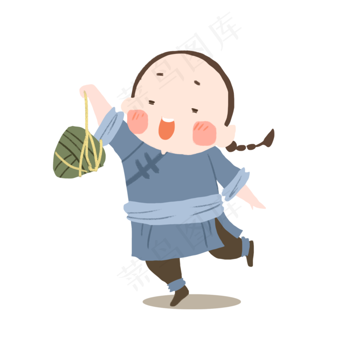 端午节吃粽子插画