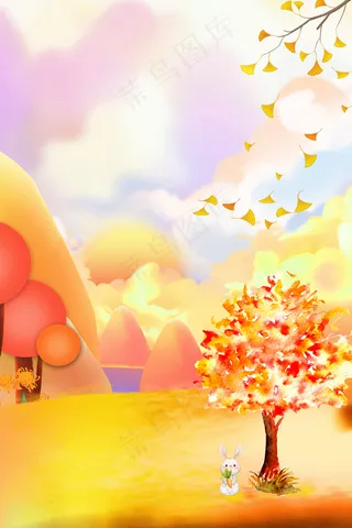 秋季城市夕阳风景