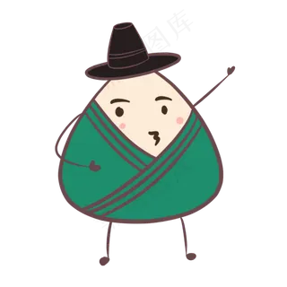 端午节习俗物件小粽子开心