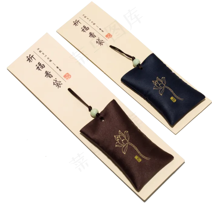 荷花祈福香袋标签(2000X2000(DPI:300))psd模版下载