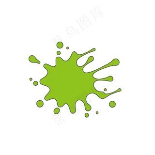 油漆喷溅笔刷效果绿色