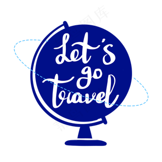 假日旅行简约英文花体字