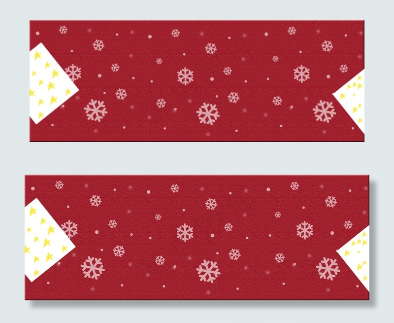 冬季卡通圣诞节红色banner
