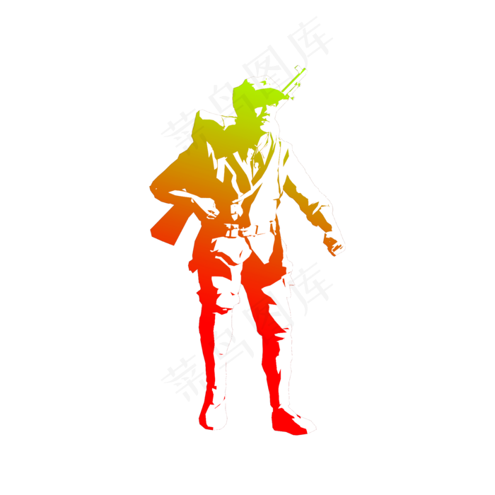 抗战人物剪影png图(2000X2000(DPI:300))psd模版下载