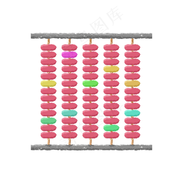 儿童玩具彩色算盘(2000X2000(DPI:300))psd模版下载