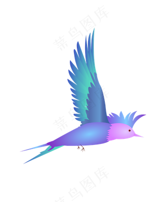 矢量手绘卡通小鸟