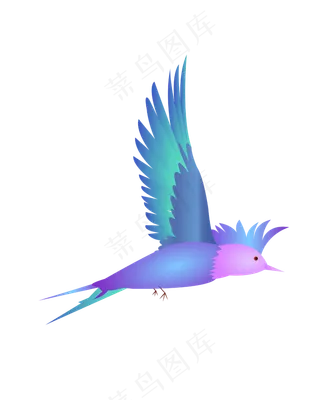 矢量手绘卡通小鸟