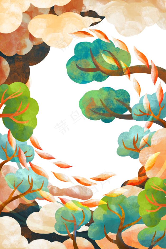 山海经神话故事九色鹿(3545X5315(DPI:300))psd模版下载
