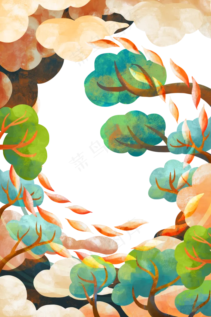山海经神话故事九色鹿(3545X5315(DPI:300))psd模版下载