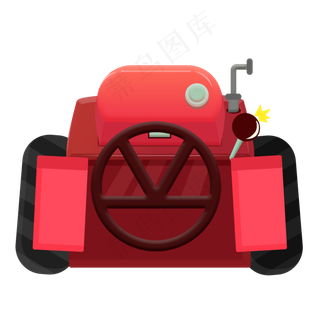 五一劳动节拖拉机矢量