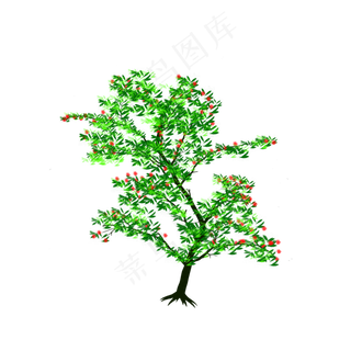 春天桃树桃花免抠素材