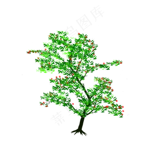 春天桃树桃花免抠素材