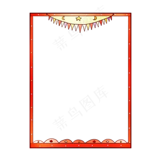 愚人节红色的边框,免抠元素