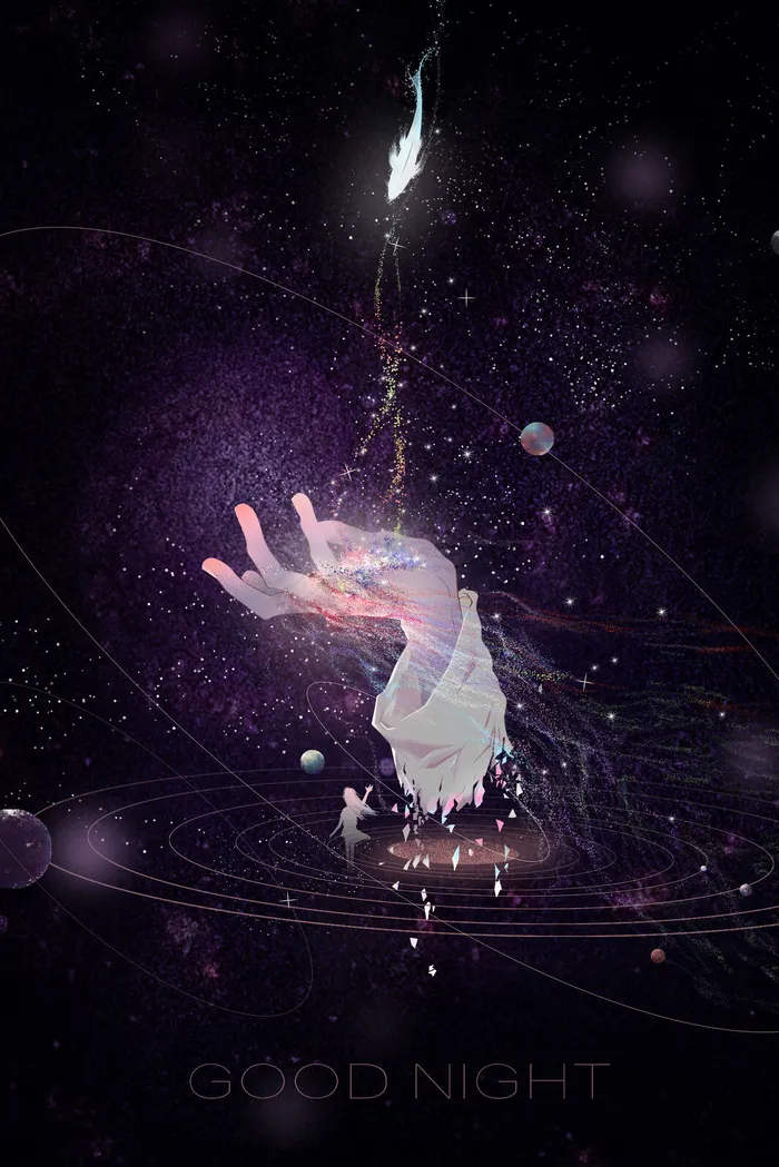 星空主题 握不住的时间沙(3545*5315px 300 dpi )psd模版下载