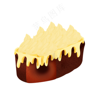 矢量情人节水果蛋糕