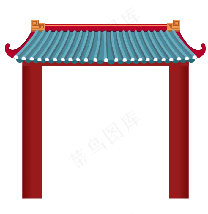 中国风古典屋檐边框(2000X2000(DPI:300))ai矢量模版下载