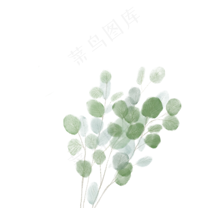 水墨植物中国风手绘,免抠元素(2000X2000(DPI:300))psd模版下载