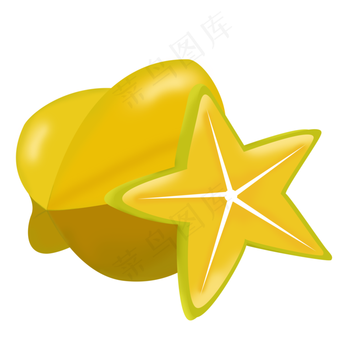 水果杨桃卡通小吃