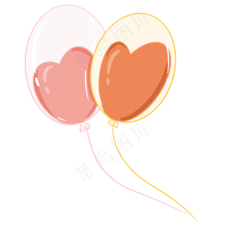 夏天夏日儿童节气球卡通手绘免抠